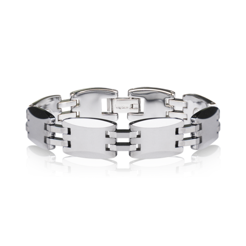 Bracelet Tungstène Carbide à maillons polis